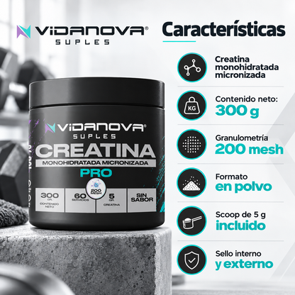 Creatina Monohidratada Micronizada 200 Mesh – 300 g