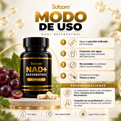 Resveratrol + NAD Satoomi – 60 Cápsulas