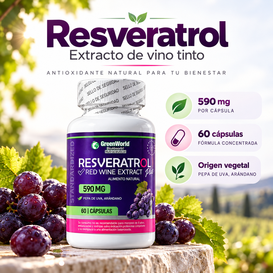 Resveratrol 590 mg – Suplemento Antioxidante
