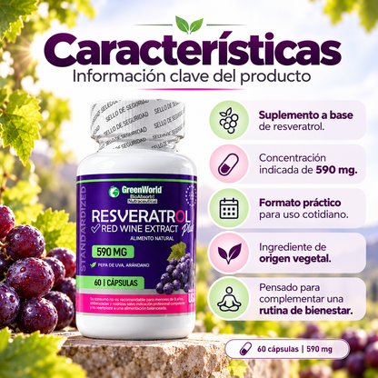 Resveratrol 590 mg – Suplemento Antioxidante