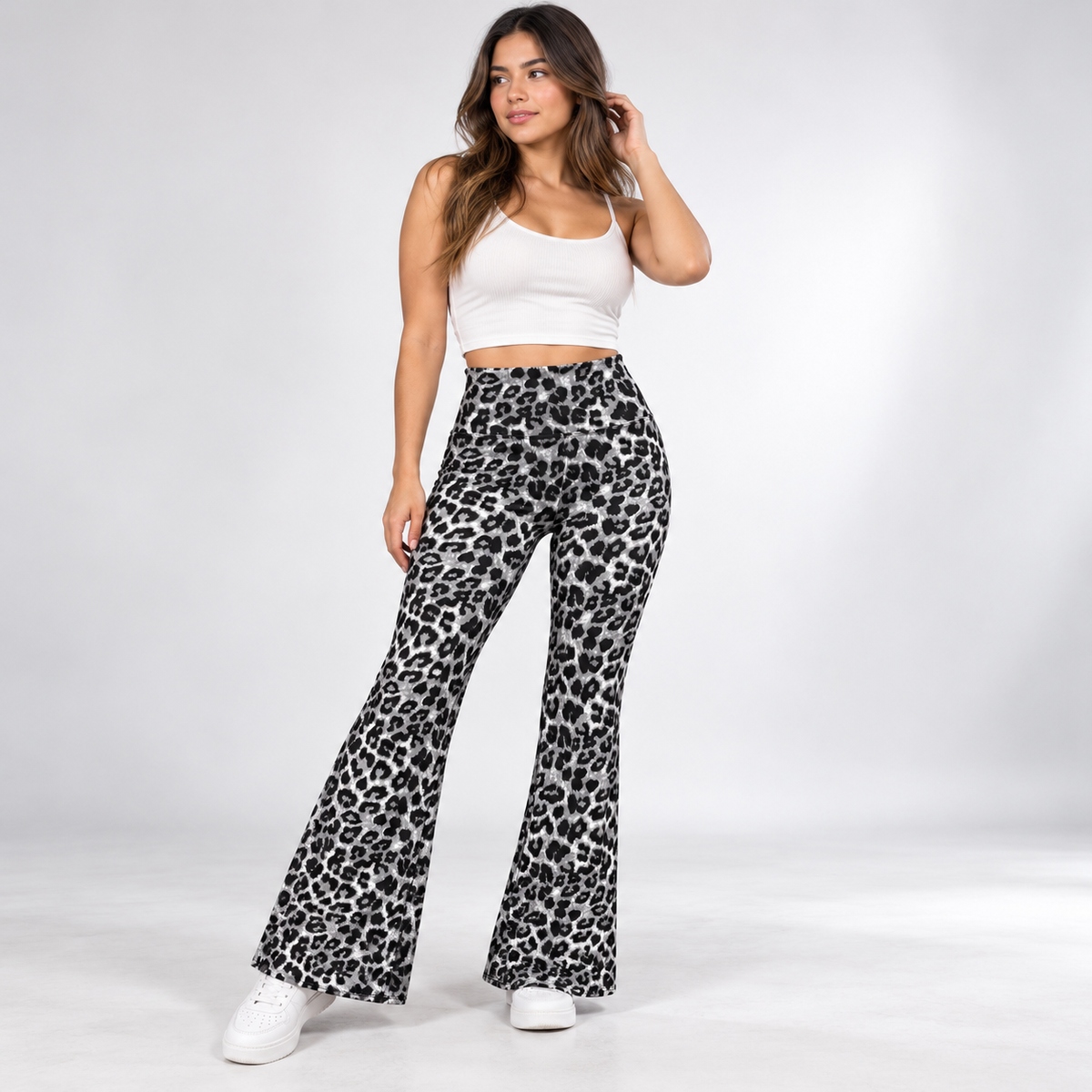 Flare Suplex Animal Print Blanco  - Talla Estándar