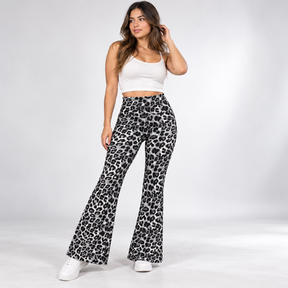 Flare Suplex Animal Print Blanco  - Talla Estándar