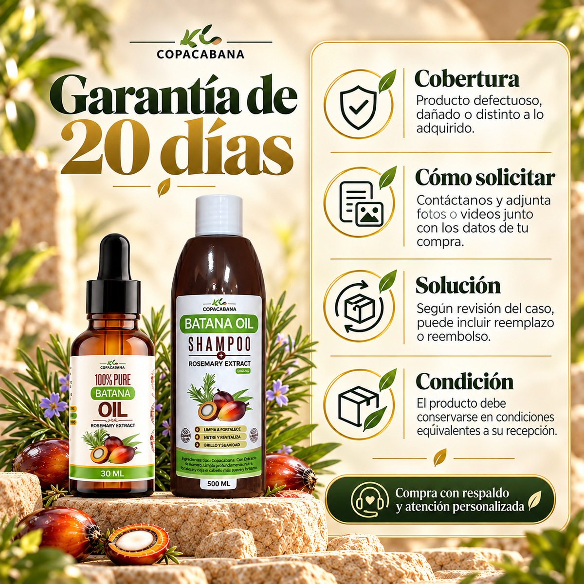Pack Rescate Capilar Batana + Romero – Champú + Aceite de Batana 100% Puro