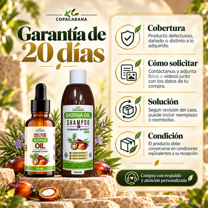 Pack Rescate Capilar Batana + Romero – Champú + Aceite de Batana 100% Puro