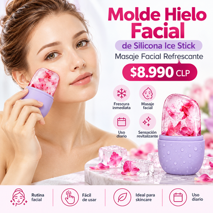 Molde Hielo Facial de Silicona Ice Stick – Masaje Facial Refrescante