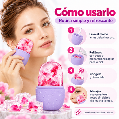 Molde Hielo Facial de Silicona Ice Stick – Masaje Facial Refrescante