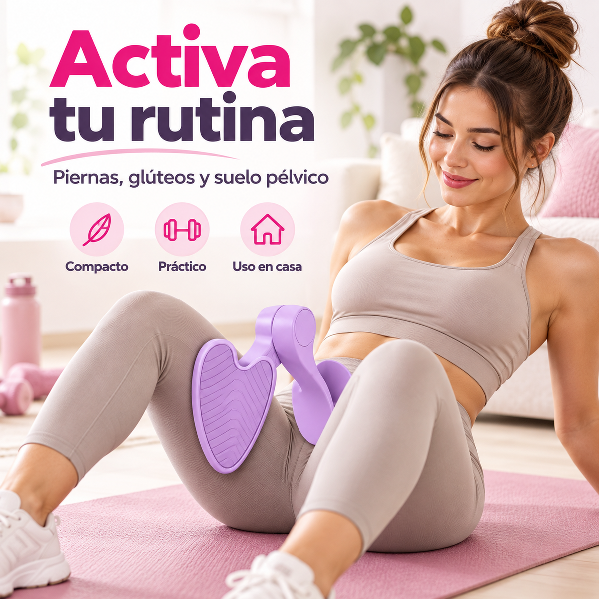 Ejercitador Pélvico Fitness Multifunción para Piernas, Glúteos y Suelo Pélvico