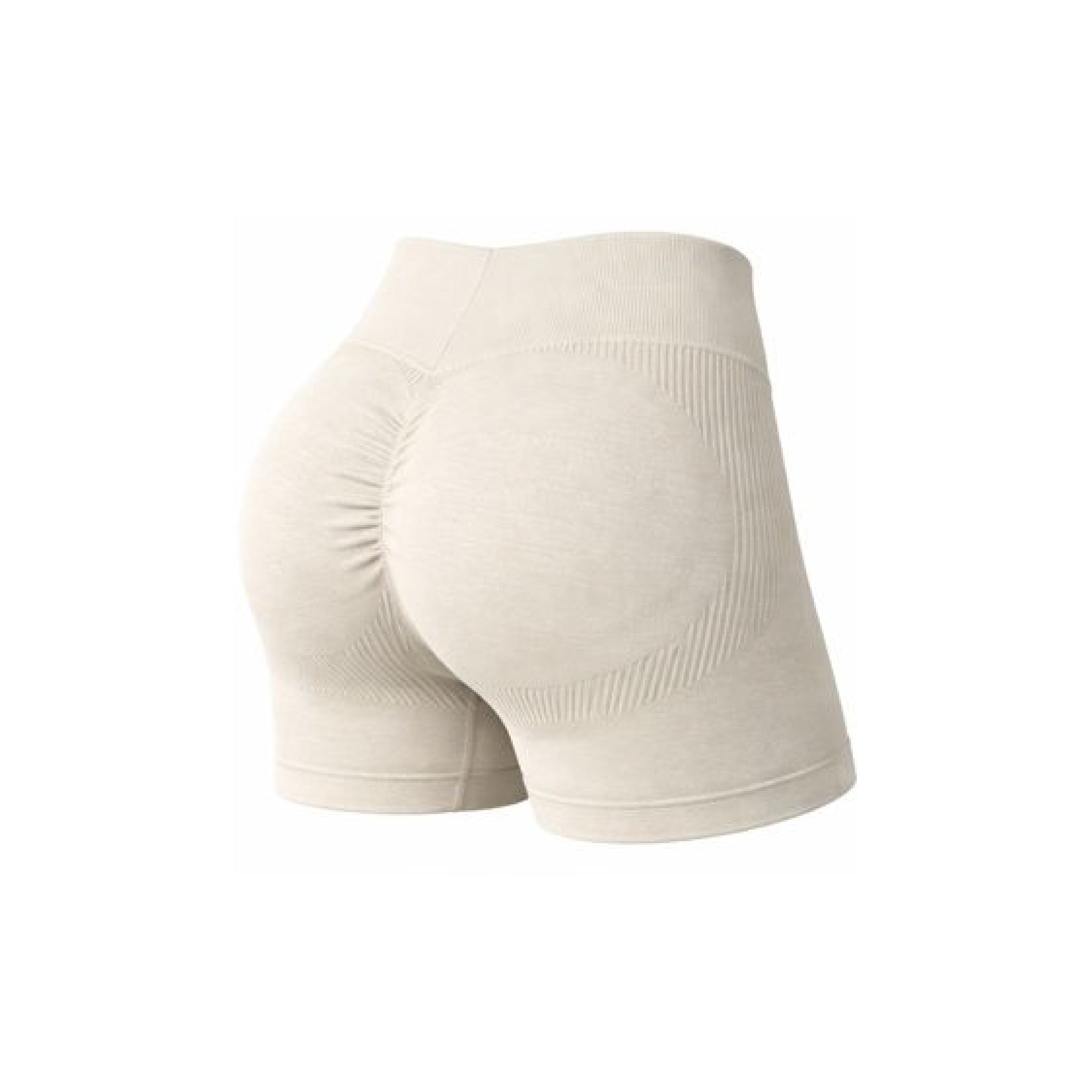Short Push Up Liso con Cintura en V -  Crema