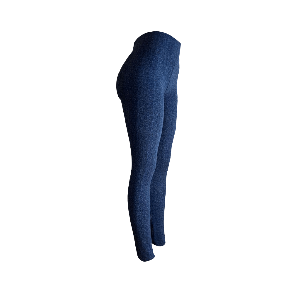 Calza de Algodón con Polar - Azul Jaspeado