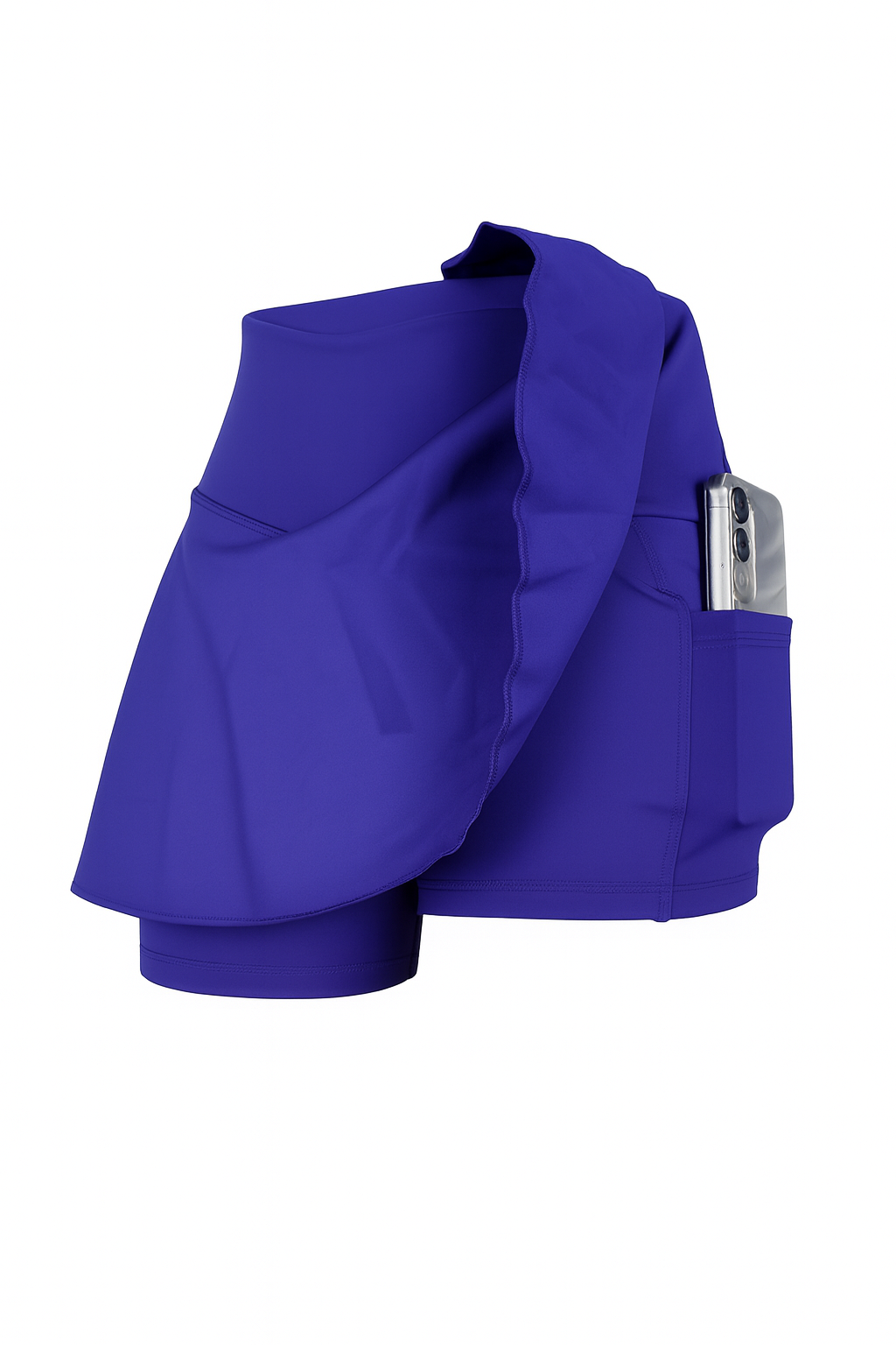 Falda Short Con Bolsillos — Lila