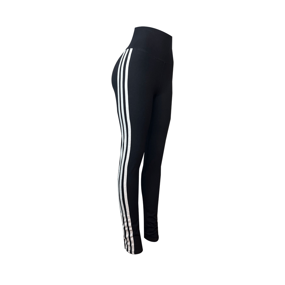 Calza Franjas Negro - Talla Estándar