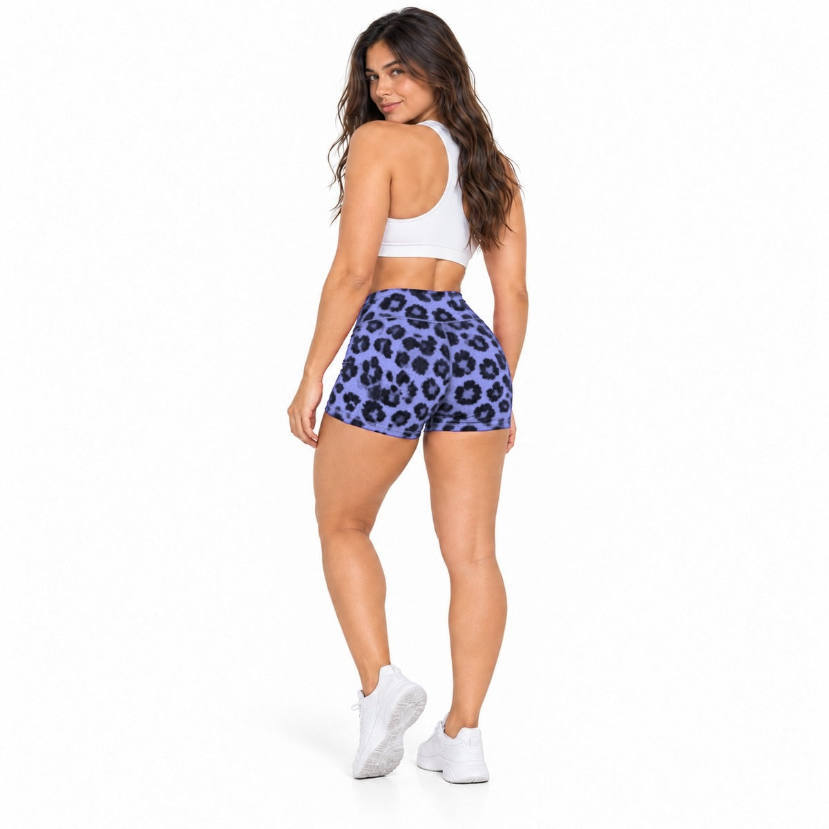 Short Suplex Premium - Estampado Animal Print - Azul Lavanda
