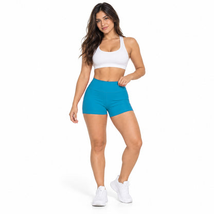 Short Suplex Premium - Liso - Azul Turquesa