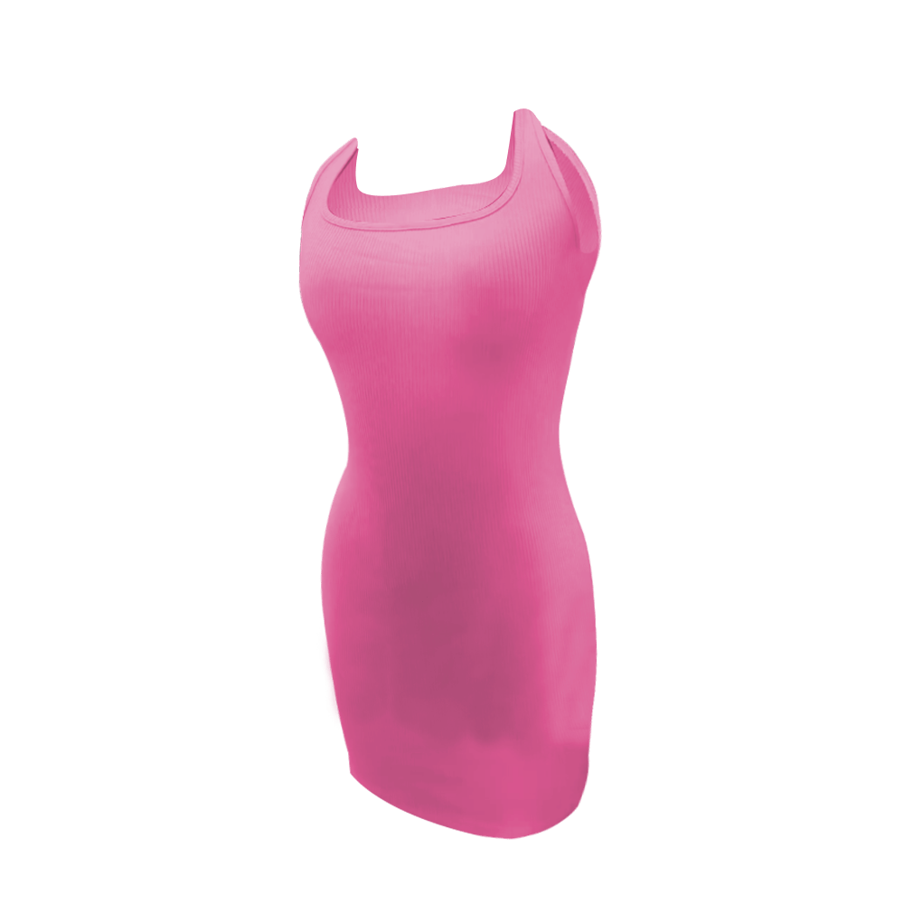Vestido Ribs Rosado